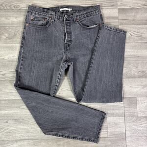 Levi's Wedgie Slim Leg High Rise Button Fly Gray Wash Jeans sz 30